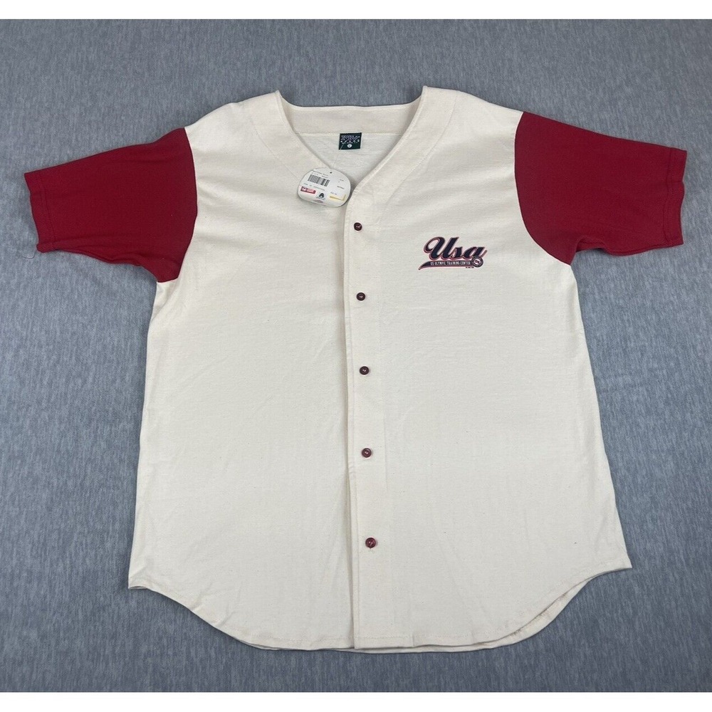 Vtg 90s USA Olympic Training Center Olympics Jersey MV Sports WOMENS LARGE NWT